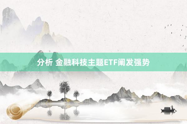 分析 金融科技主题ETF阐发强势