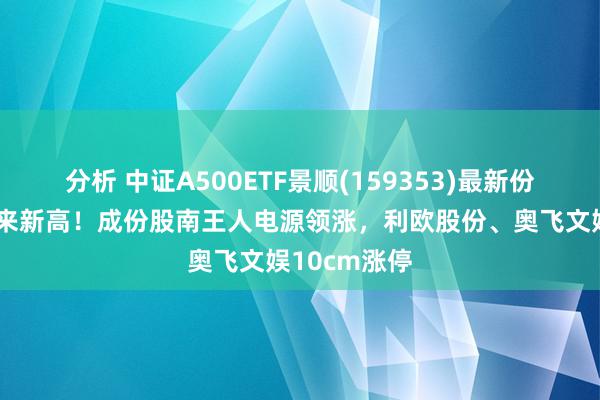 分析 中证A500ETF景顺(159353)最新份额创修复以来新高！成份股南王人电源领涨，利欧股份、奥飞文娱10cm涨停