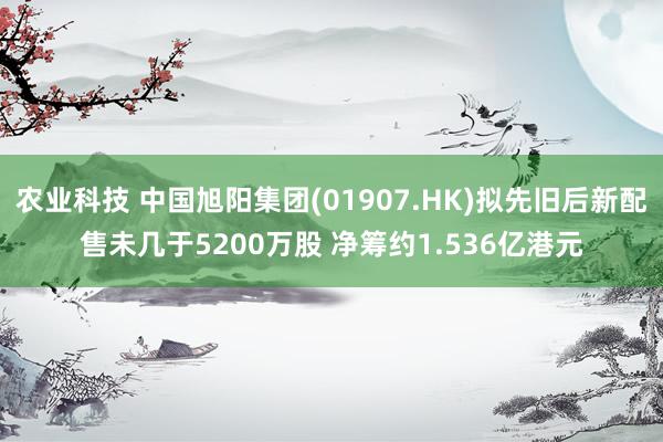 农业科技 中国旭阳集团(01907.HK)拟先旧后新配售未几于5200万股 净筹约1.536亿港元