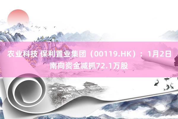 农业科技 保利置业集团（00119.HK）：1月2日南向资金减抓72.1万股