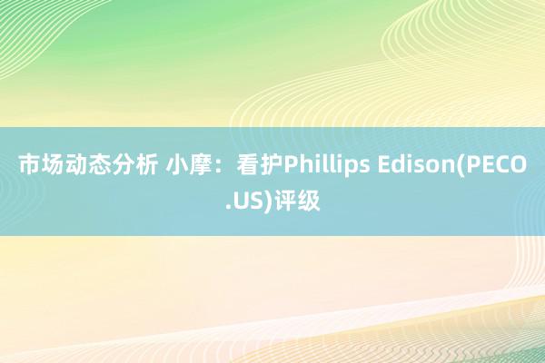 市场动态分析 小摩：看护Phillips Edison(PECO.US)评级