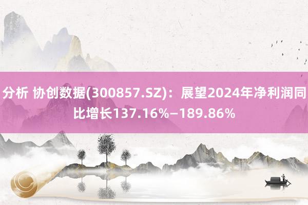 分析 协创数据(300857.SZ)：展望2024年净利润同比增长137.16%—189.86%