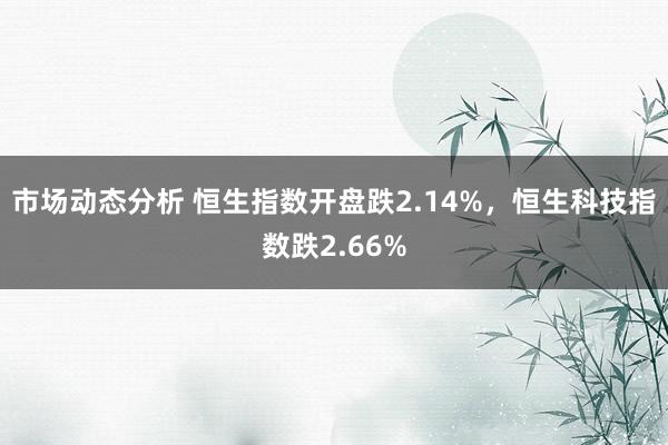 市场动态分析 恒生指数开盘跌2.14%，恒生科技指数跌2.66%