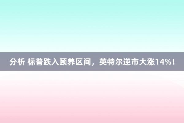 分析 标普跌入颐养区间，英特尔逆市大涨14%！