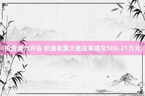 投资潜力评估 软通能源大批往来成交506.21万元